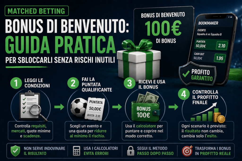 I bonus di benvenuto non sono soldi gratis: vanno sbloccati con una procedura precisa per trasformarli in profitto reale.