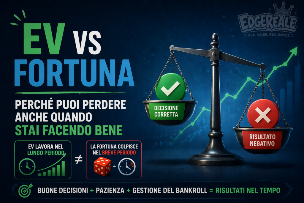 ev vs fortuna nel betting spiegazione del perché puoi perdere anche quando stai facendo bene
